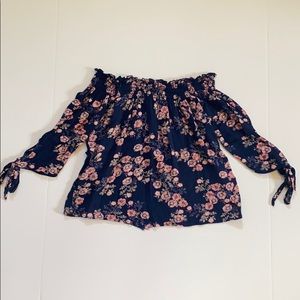 Off the shoulder floral summer top
